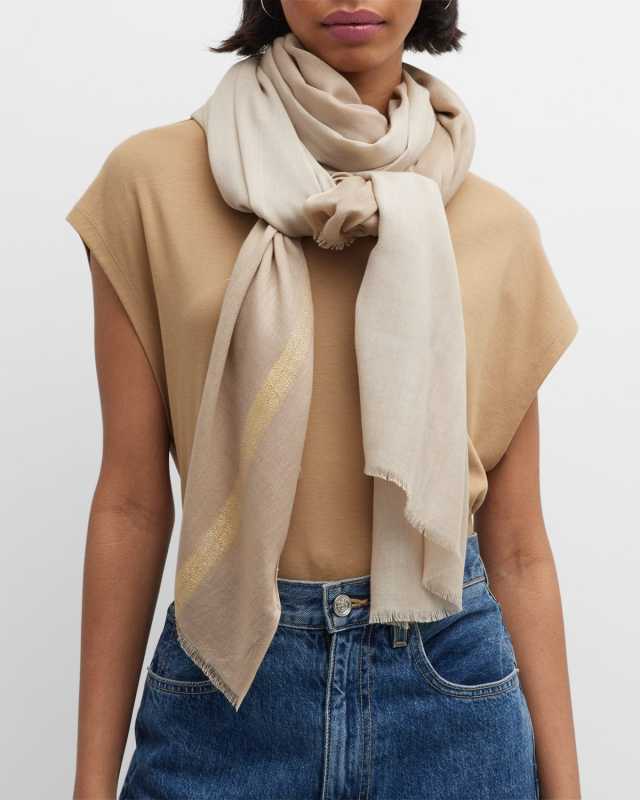 Striped Wool Evening Wrap